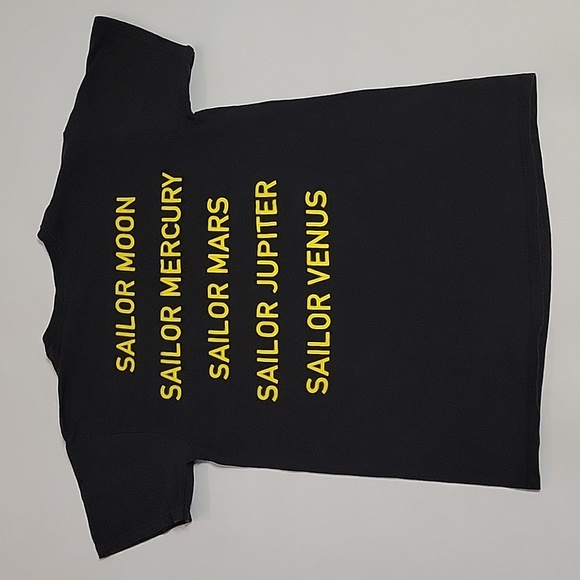 Y2K Sailor Moon Group Symbols Naoko Takeuchi T-Shirt Black Size Small Anime - Picture 9 of 11